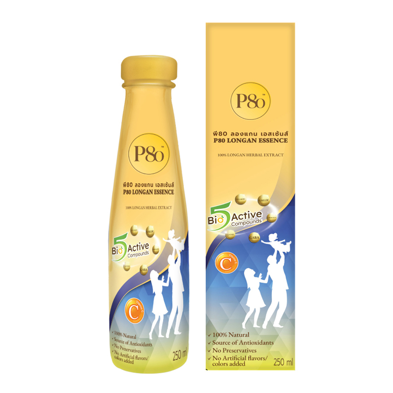 P80 Longan Essence เครื่องดื่มสมุนไพรสกัดจากผลลำไยเข้มข้น 250ml